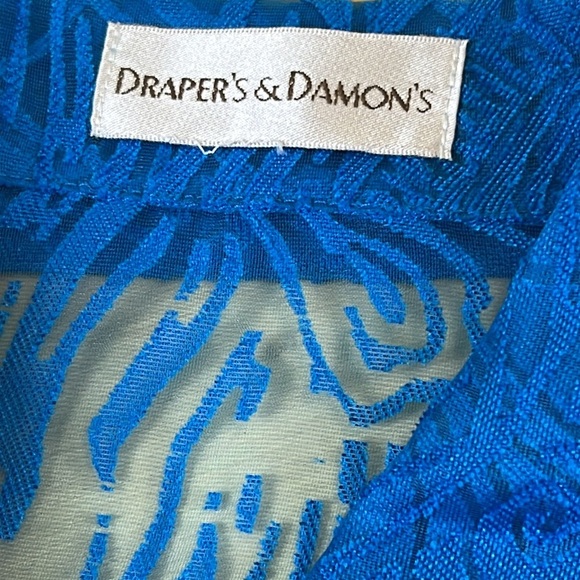 Draper's and Damon's Blouse Blue Color Button Down
Semi Sheer - Picture 8 of 9